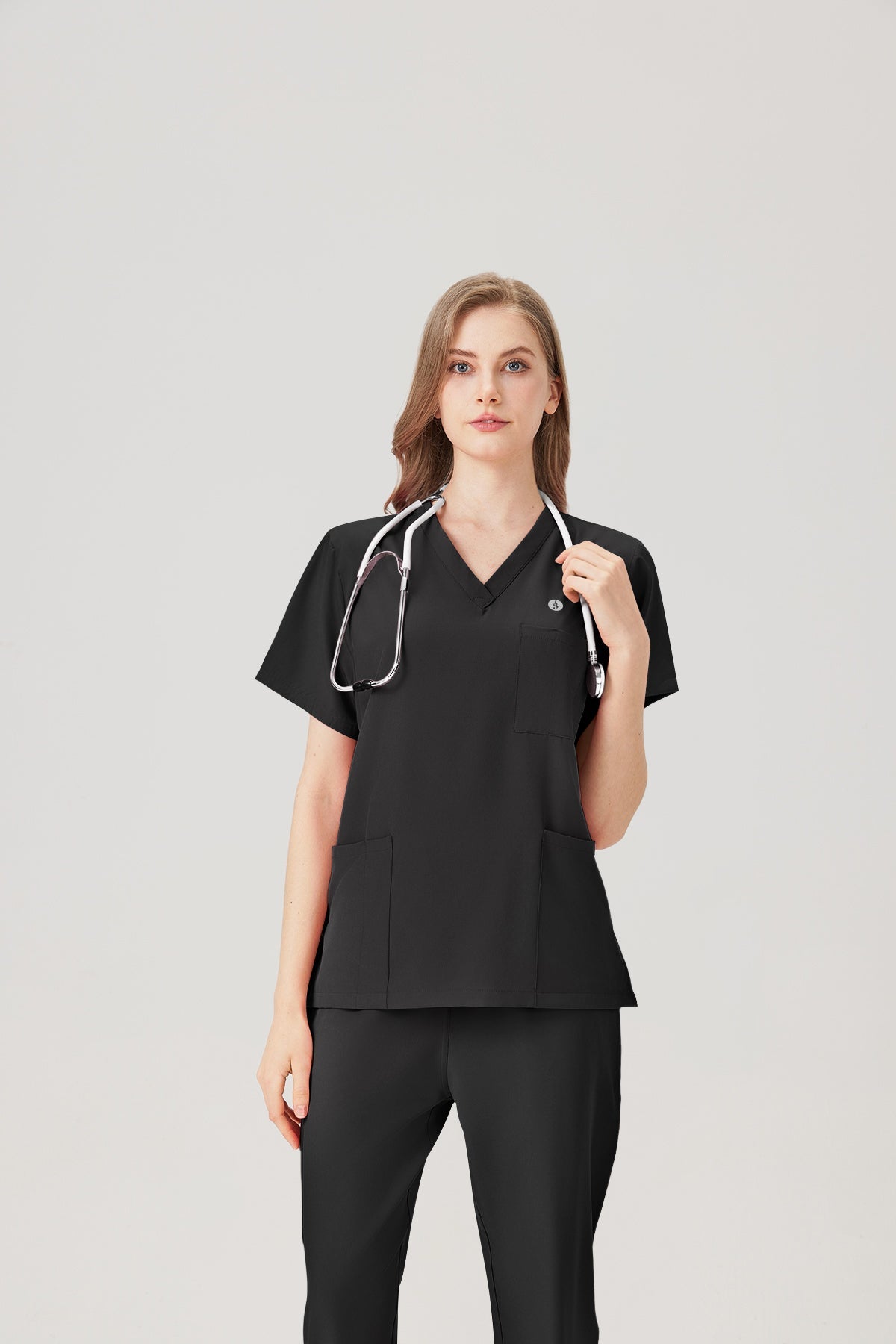 Classic Pijama Quirúrgica - Mujer Negro