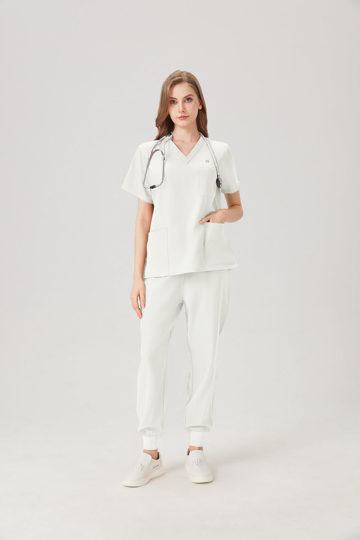 Classic Uniformes de Trabajo - Mujer Blanco crema