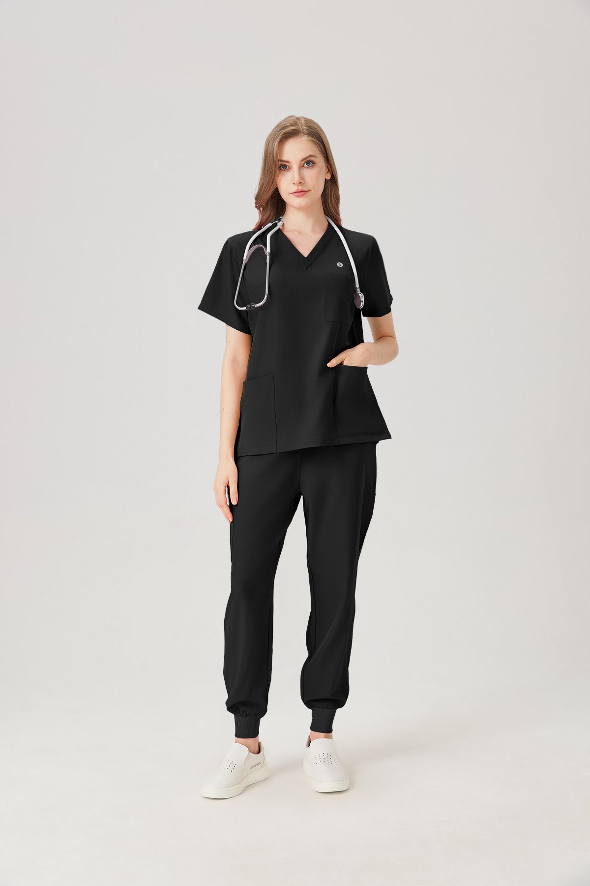 Classic Pijama Quirúrgica - Mujer Negro