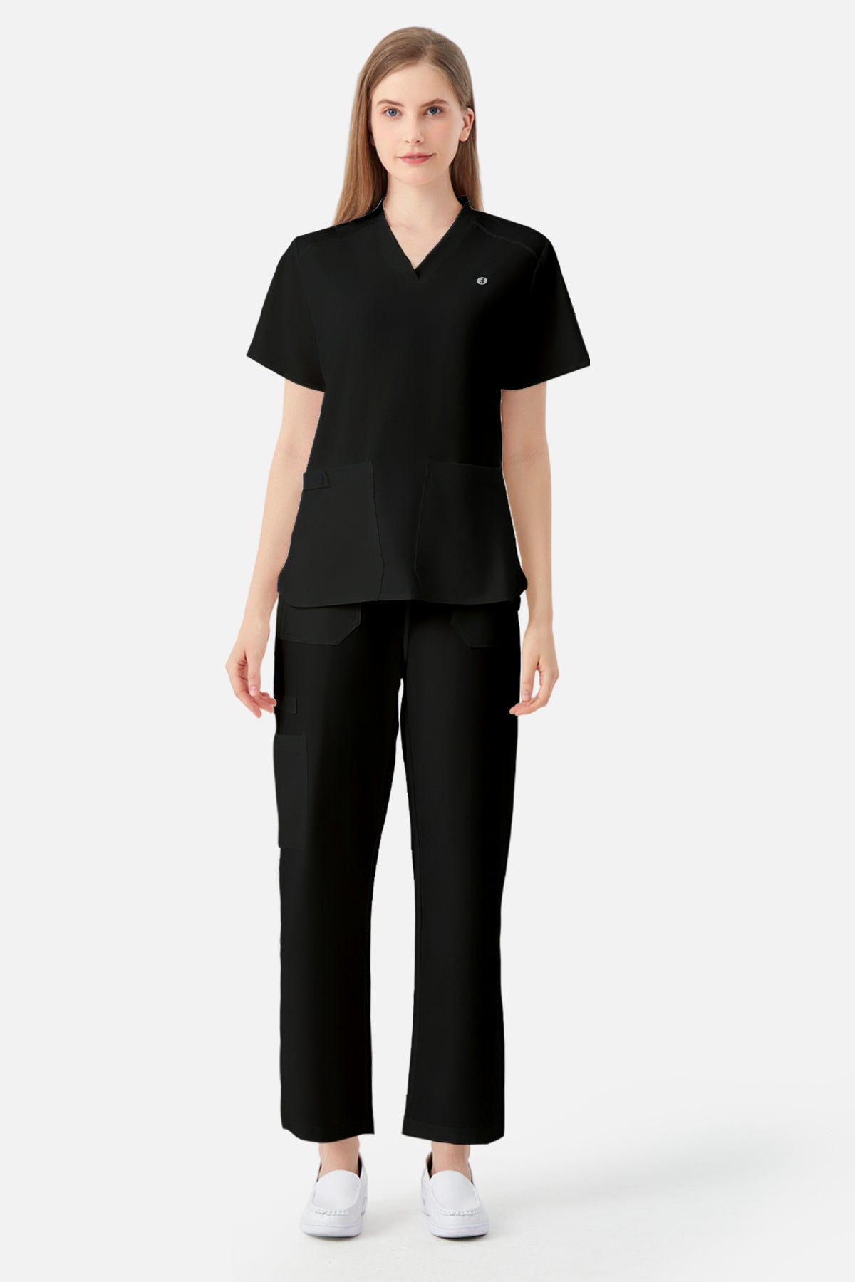 Uniformes Médicos Corte Recto - Mujer Negro