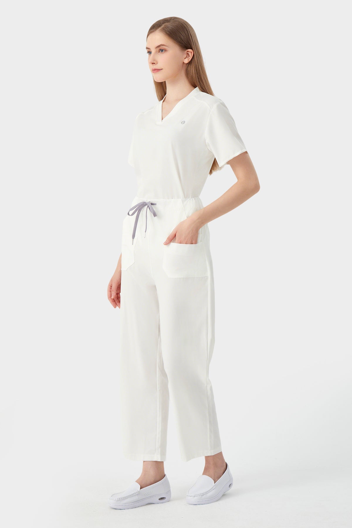 Uniformes de Trabajo Corte Recto - Mujer Blanco crema