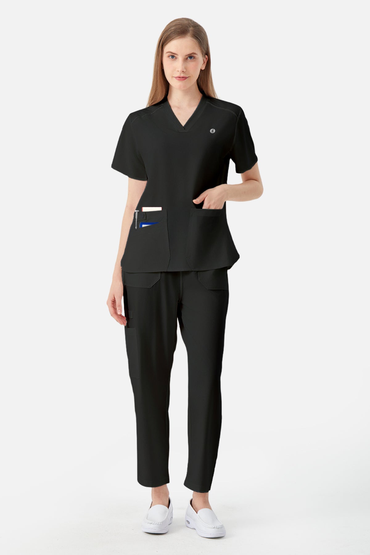 Uniformes Médicos Corte Recto - Mujer Negro