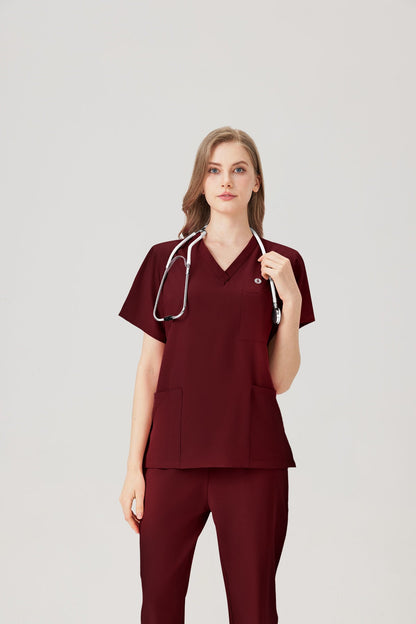 Classic Pijama Quirúrgica - Mujer Vino