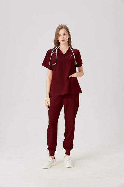 Classic Pijama Quirúrgica - Mujer Vino