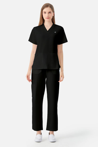 Uniformes Médicos Corte Recto - Mujer Negro