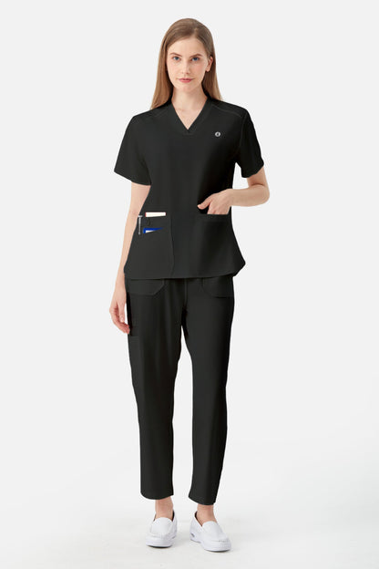 Uniformes Médicos Corte Recto - Mujer Negro